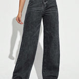 Off Duty Wide-Leg Denim Pants