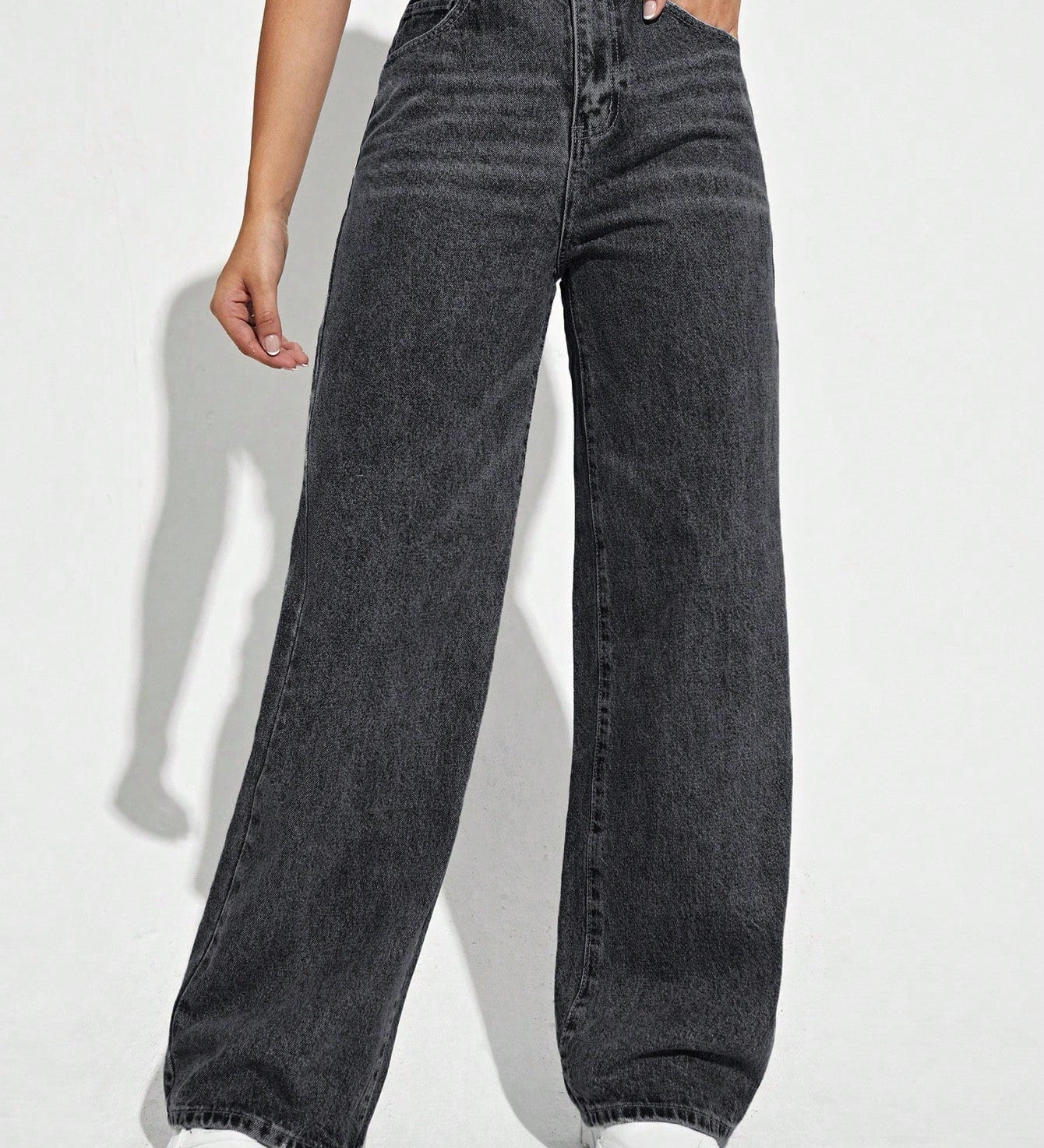 Off Duty Wide-Leg Denim Pants