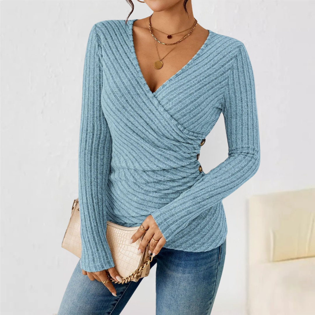 ELIZABETH TUMMY TUCK LONG SLEEVE TOP