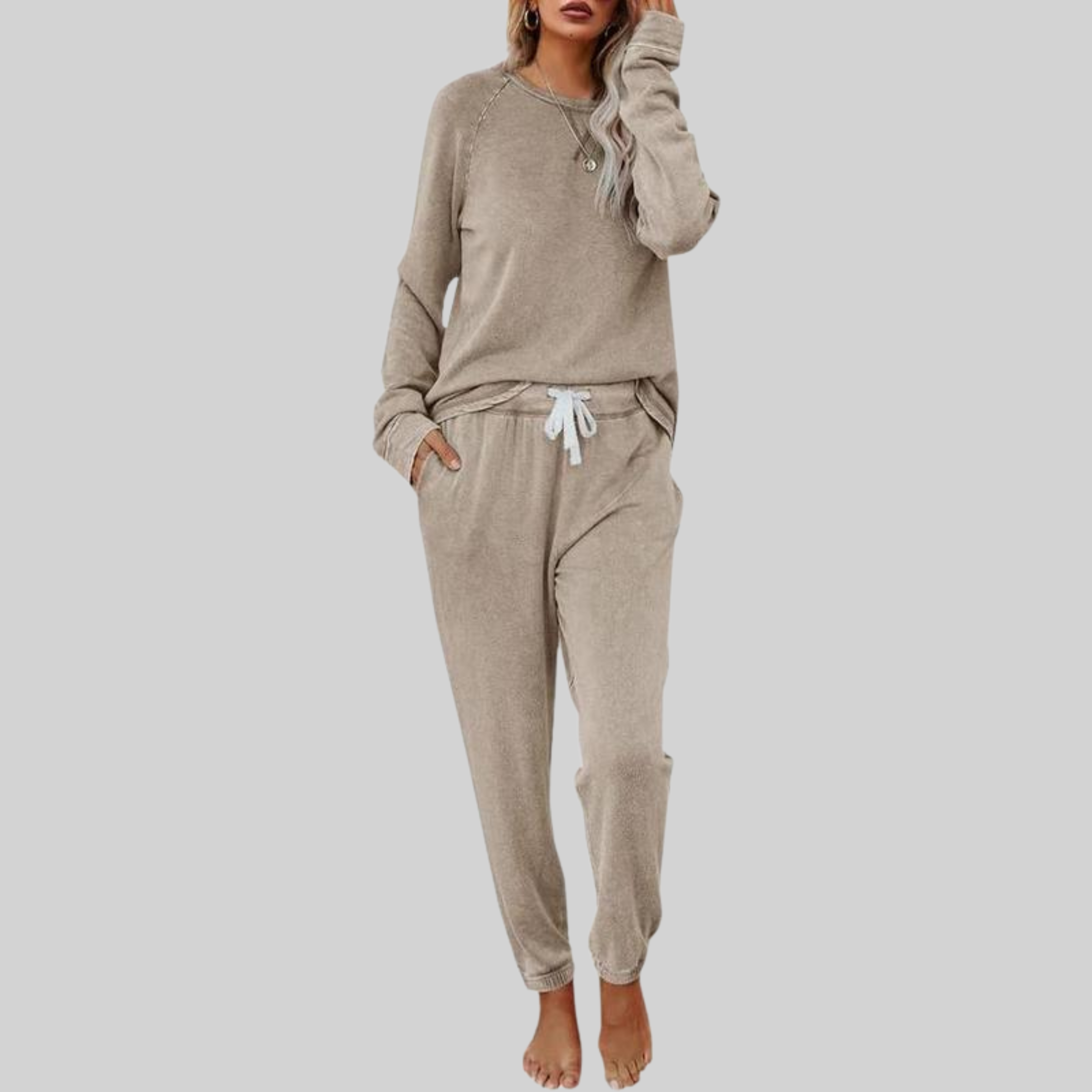 Jocelyn™| Casual Long Sleeve and Sweatpants Set