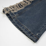 Rebel Shred Contrast Fringe Jeans