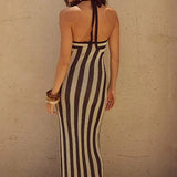 Soleil Stripe Crochet Maxi Dress