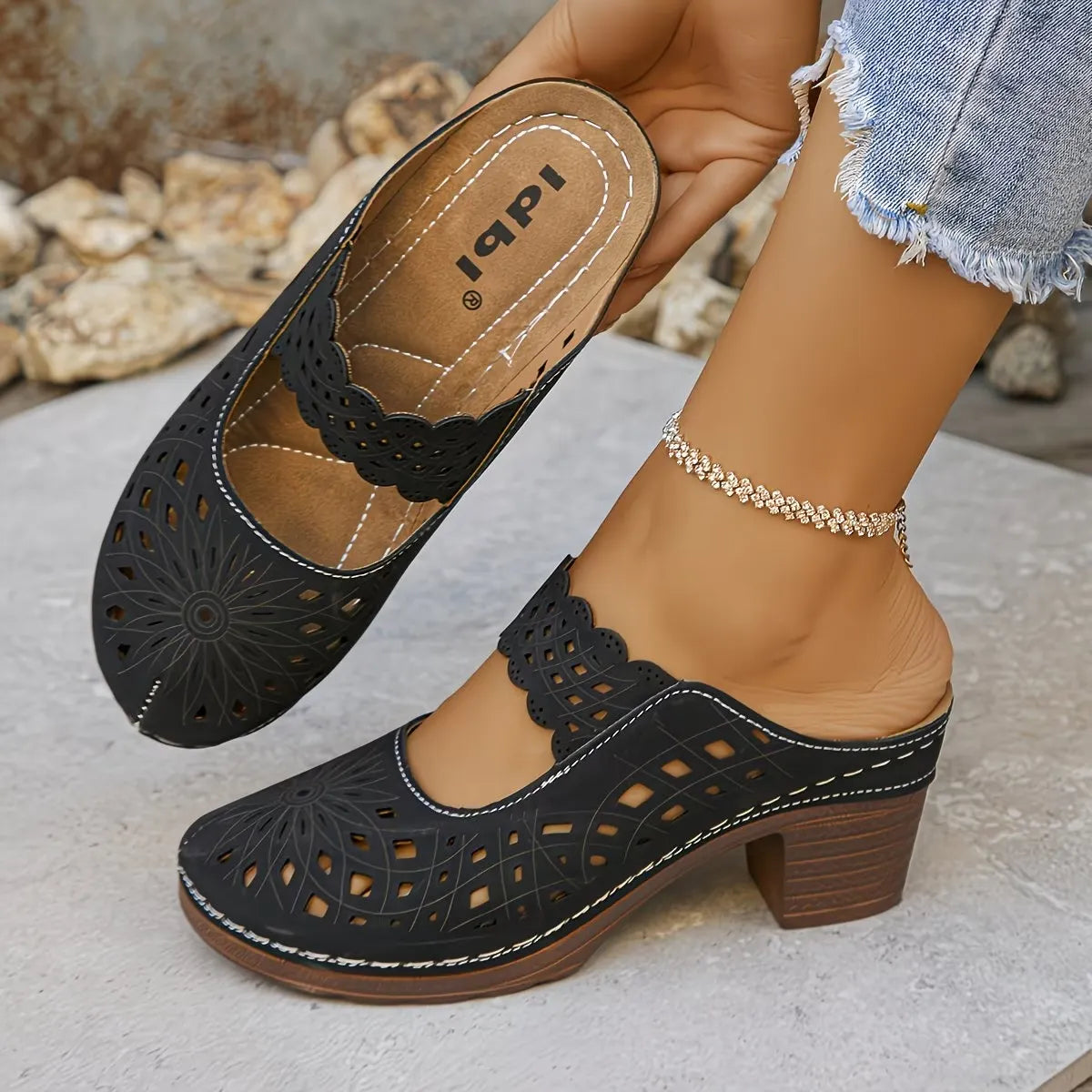 Sienna | Cutout Heeled Sandals