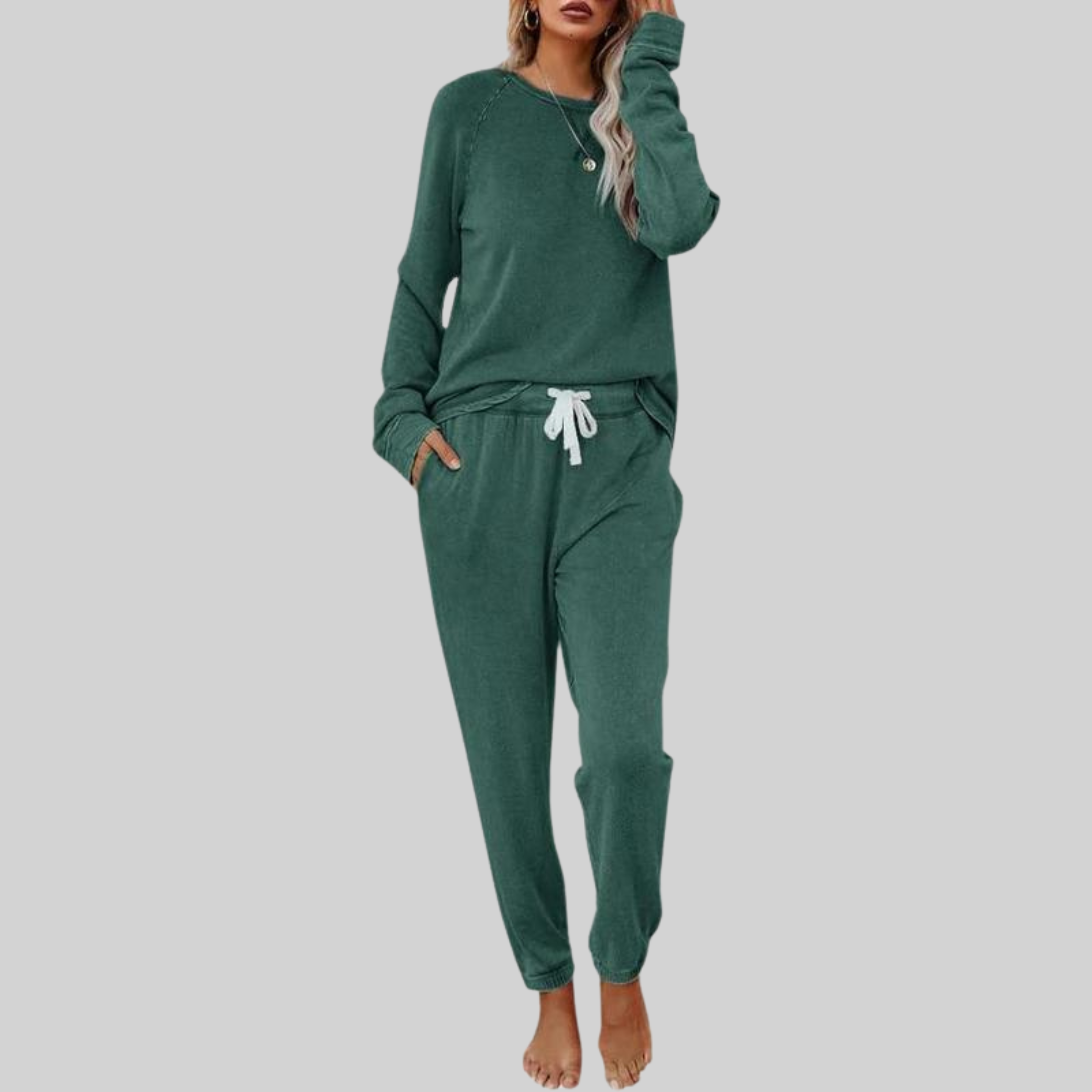 Jocelyn™| Casual Long Sleeve and Sweatpants Set