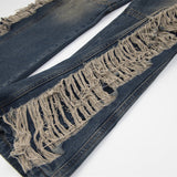 Rebel Shred Contrast Fringe Jeans