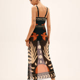 Palm Cove Sheer Cover-Up Skirt And Swim Suit