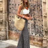 Capri Geo Print Flared Pants