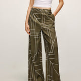 Luna Abstract Print Wide Leg Pants