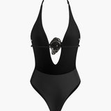 Noir Empress Plunge Swimsuit