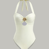 Soleil Halter Cutout Swimsuit
