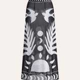 Palm Cove Sheer Cover-Up Skirt And Swim Suit