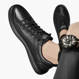Men's lace-up baskets with flat sole