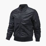 Men's Bomber Jacket with Ribbed Collar