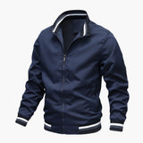 Men's Bomber Jacket with Striped Collar
