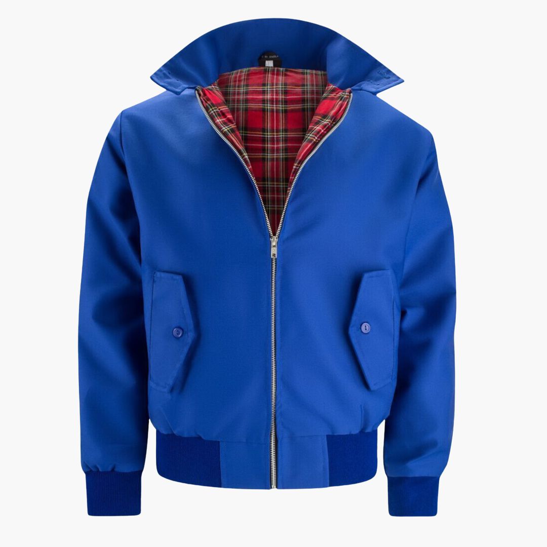 Men's Bomber Jacket with Ribbed Hem