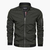Men's bomber jacket with ribbed collar