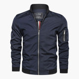 Men's bomber jacket with ribbed collar