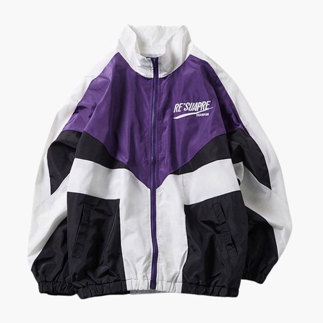 Men's bomber jacket with embroidered front