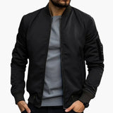 Men's bomber jacket with zippered pocket
