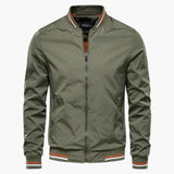 Classic men's bomber jacket with ribbed finishes