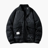 Men's zip-up bomber jacket with flap pockets