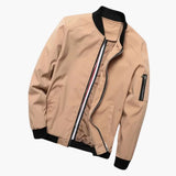 Men's Bomber Jacket with Zipper Closure