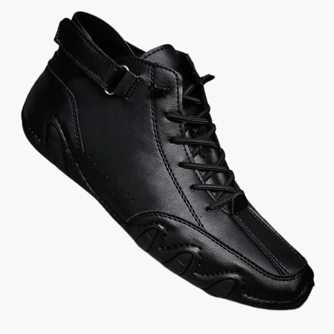 Unisex Lace-Up Shoes with Rubber Pattern Sole