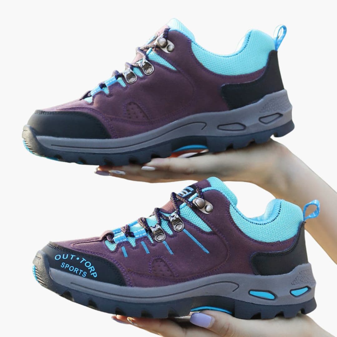 Men's Hiking Shoes with Lace-up and Mesh Panels