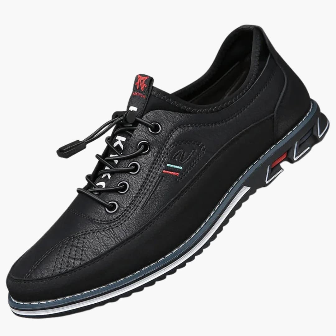 Men's Oxford shoes with laces and round toe