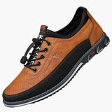 Men's Oxford shoes with laces and round toe