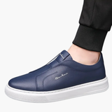 Slip-on men's shoes with non-slip sole and low design