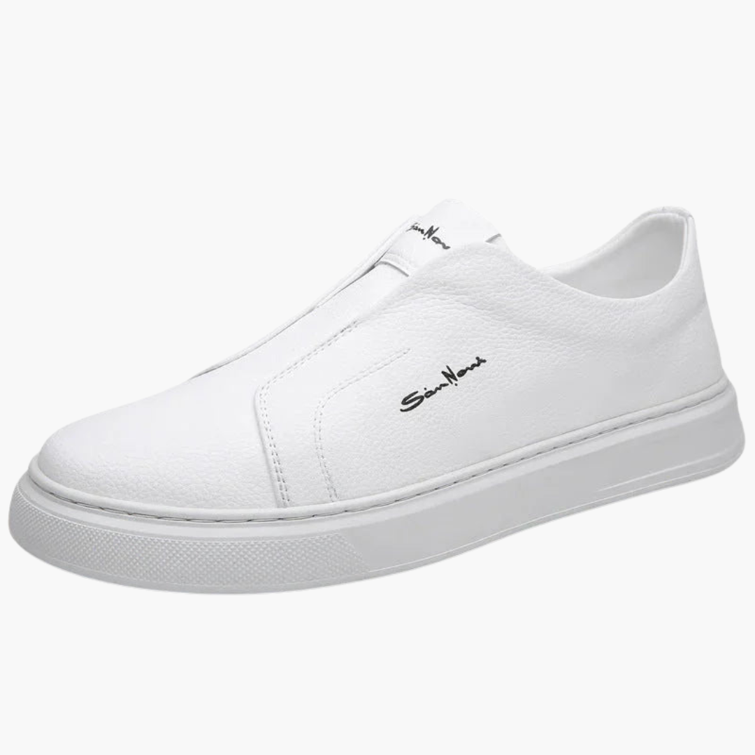 Slip-on men's shoes with non-slip sole and low design