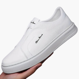 Slip-on men's shoes with non-slip sole and low design