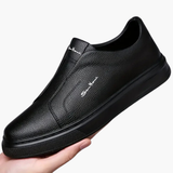 Slip-on men's shoes with non-slip sole and low design