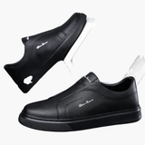 Slip-on men's shoes with non-slip sole and low design