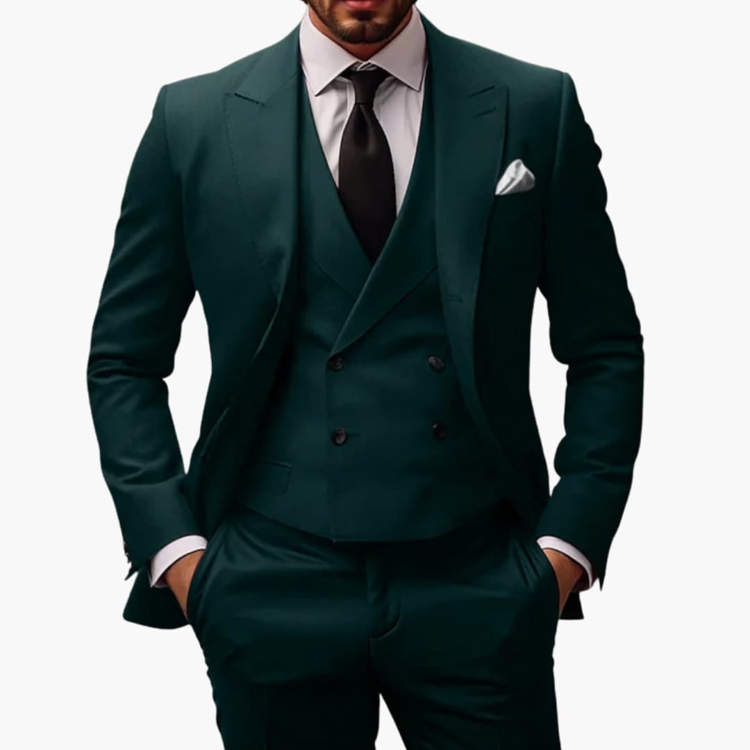 Men's Classic 3-Piece Suit with Jacket, Vest, and Pants