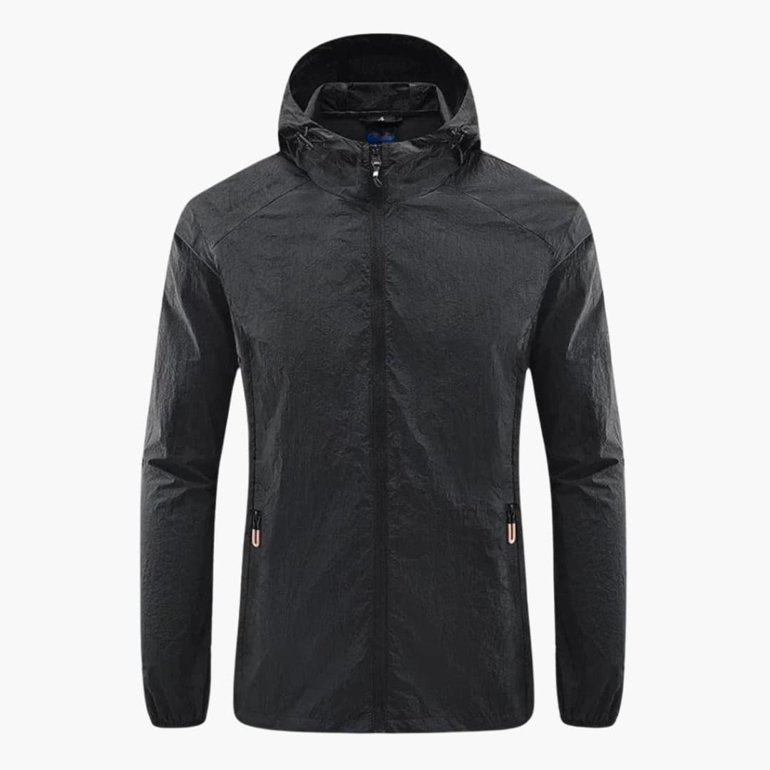 Men's Windbreaker with Hood and Full Zip