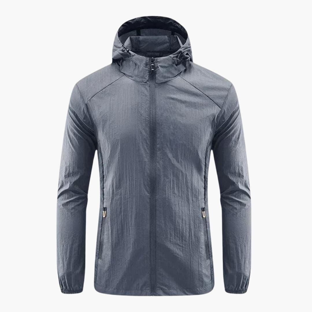 Men's Windbreaker with Hood and Full Zip