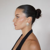 Silver Tarn Twist Earrings