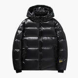 Men's Hooded Down Jacket with Side Pockets