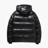 Men's Hooded Down Jacket with Side Pockets