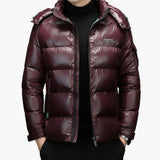 Men's Down Jacket with Removable Hood
