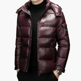 Men's Down Jacket with Removable Hood