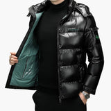 Men's Down Jacket with Removable Hood