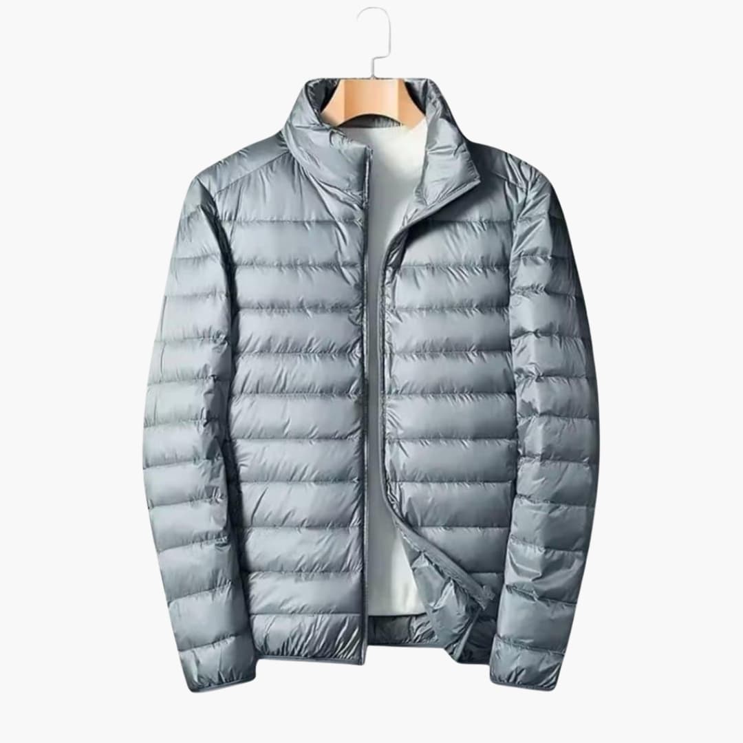Men's Down Jacket with Stand-up Collar