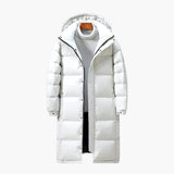 Long Men's Down Jacket with Hood