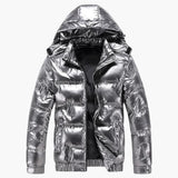 Men's down jacket with hood