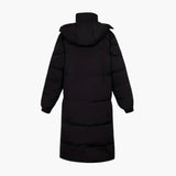 Men's long down jacket with zip closure