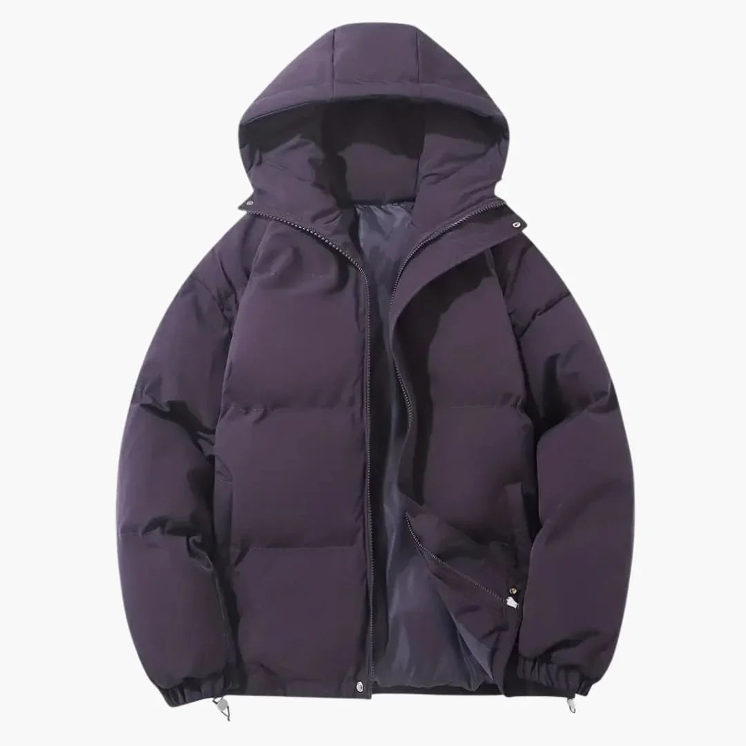 Men's down jacket with hood