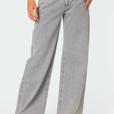 Bella Bow Pocket Wide-Leg Jeans